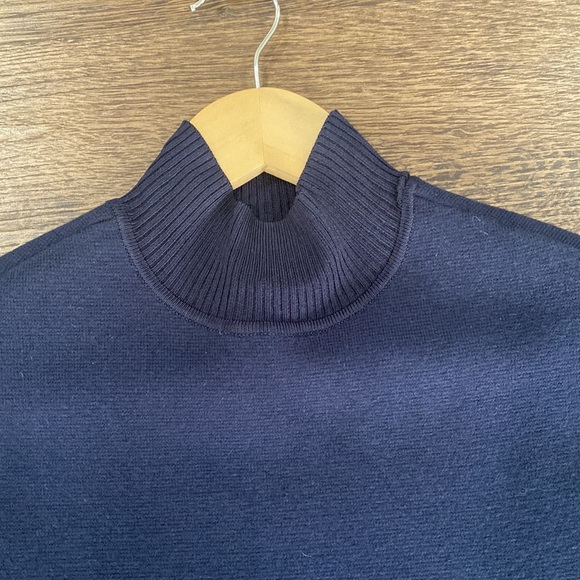 Chico’s Milano-Stitch Mock-Neck Pullover Sweater classic navy. (0) - Picture 8 of 12